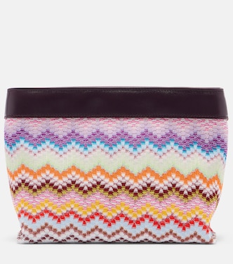 Pochette Zigzag Large en lamé et cuir | Missoni