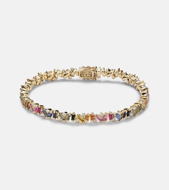 Armband Fireworks aus 18kt Gelbgold mit Diamanten und Saphiren | Suzanne Kalan