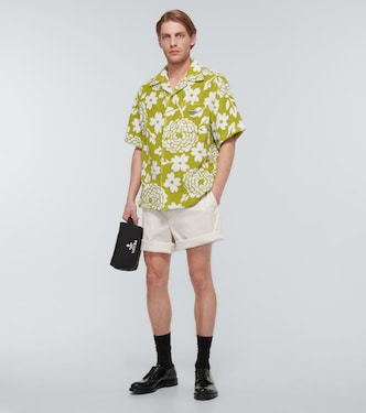 Camicia in cotone a fiori | Prada