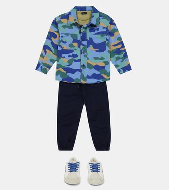 Camouflage printed twill shirt | Il Gufo