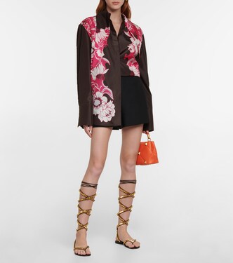 Camisa en tafetán de seda floral | Valentino