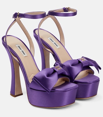 Satin platform sandals | Miu Miu