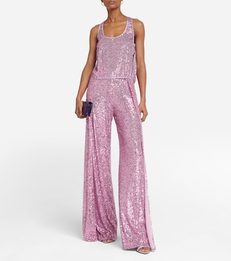 Pantaloni con paillettes a gamba larga | Tom Ford