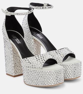 Tatiana embellished suede platform sandals | Paris Texas