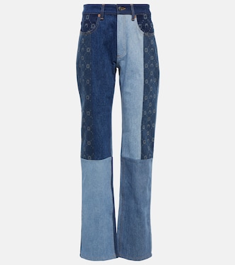Jeans rectos Moonogram con patchwork | Marine Serre