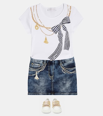 T-shirt in misto cotone con stampa | Monnalisa