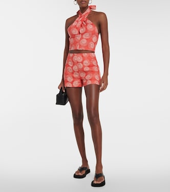 Shorts Oscar in lino con stampa | Staud