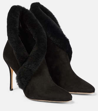 Bottines Nestanu 105 en daim | Manolo Blahnik
