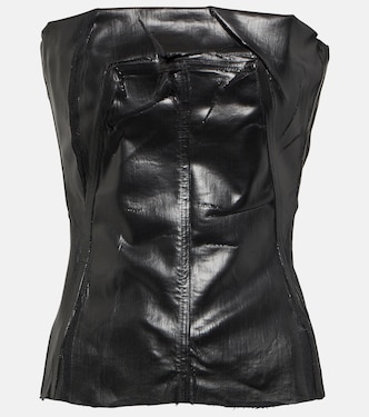 Bustier en denim revestido | Rick Owens