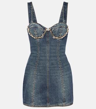 Vestido corto Claw de denim adornado | Area