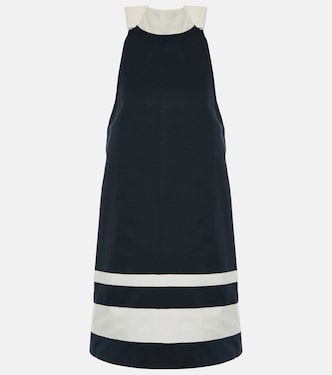 Vestido corto Finn de grogrén a rayas | Staud