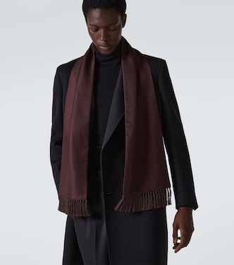 Fringed silk scarf | Loro Piana