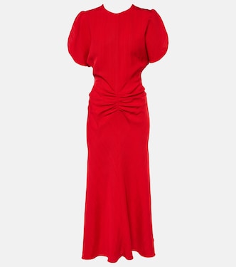 Abito midi con ruches | Victoria Beckham