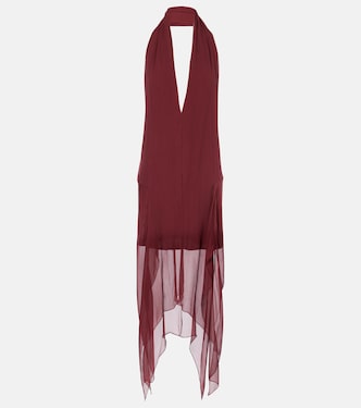 Abito corto in georgette di seta | Ferragamo