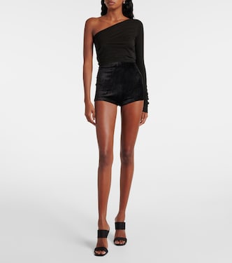 High-Rise Shorts Dirt aus Samt | Rick Owens