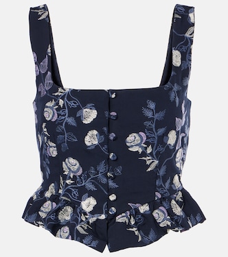 Besticktes Cropped-Top Eslabón Sueño | Agua by Agua Bendita