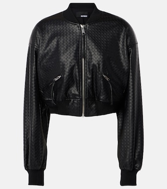 Braided cropped bomber jacket | Rotate