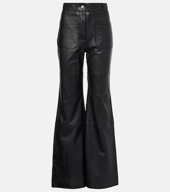 Alina high-rise leather bootcut pants | Victoria Beckham