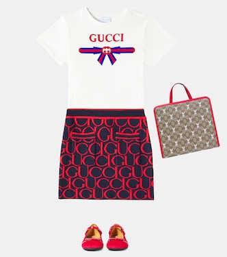 Camiseta de jersey de algodón con logo | Gucci Kids