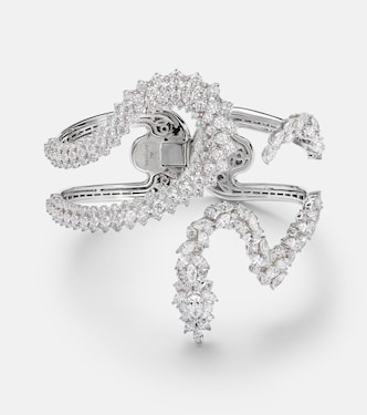 Y-Couture 18kt white gold cuff bracelet with diamonds | Yeprem