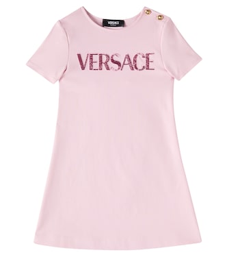 Logo jersey dress | Versace Kids