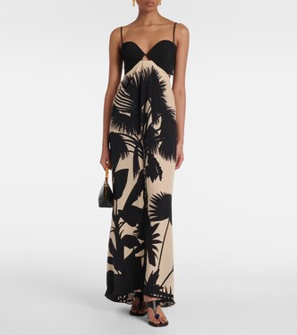 Abito lungo in seta con cut-out | Johanna Ortiz