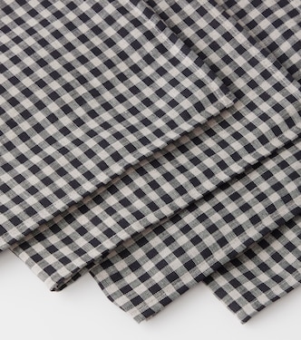 Set of 4 gingham linen napkins | Once Milano