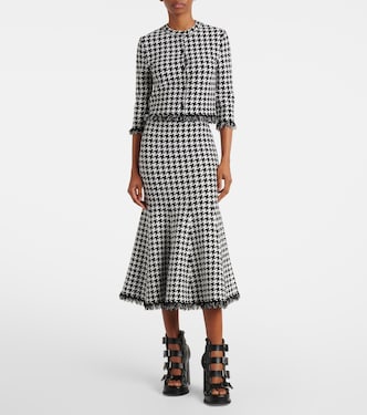 Gonna midi pied-de-poule | McQueen