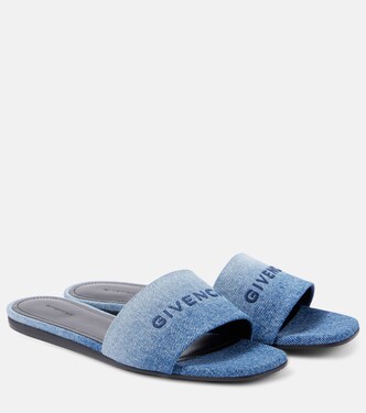Logo denim slides | Givenchy