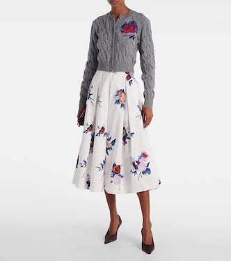 Cable-knit wool-blend cardigan | Erdem
