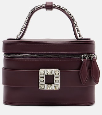 Vanity embellished leather tote bag | Roger Vivier