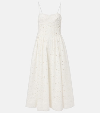 Kittiya broderie anglaise cotton midi dress | Simkhai