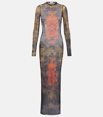 Médallion printed mesh maxi dress | Jean Paul Gaultier