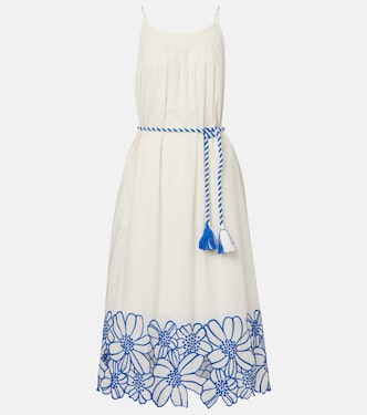 Juliette embroidered cotton midi dress | Velvet