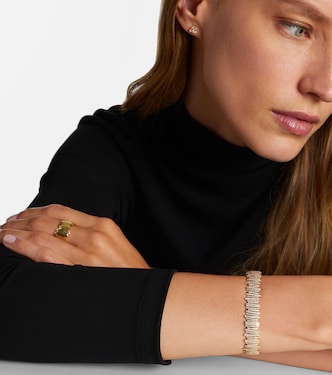 Medium 18kt gold bangle with diamonds | Suzanne Kalan