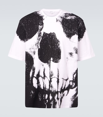 Skull printed cotton jersey T-shirt | McQueen