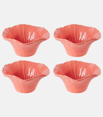 Set Maria Flor Hollyhock aus vier Müslischalen | Bordallo Pinheiro