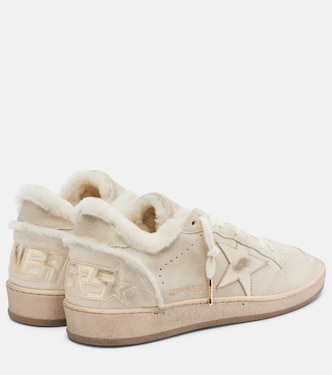Ball Star shearling-trimmed suede sneakers | Golden Goose