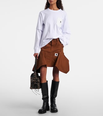 x Carhartt cotton canvas miniskirt  | Sacai