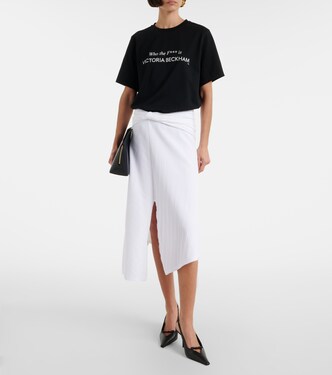 Printed cotton jersey T-shirt | Victoria Beckham