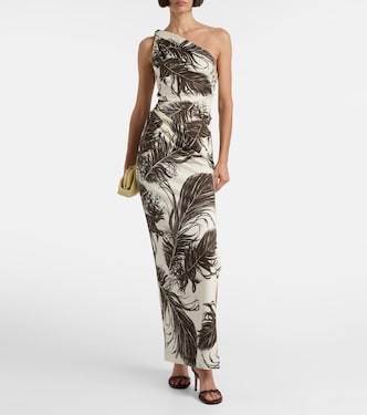 One-Shoulder-Maxikleid aus Jersey | Oscar de la Renta