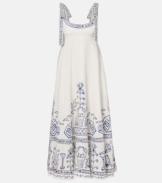 x LRNCE Leela printed linen maxi dress | Alémais