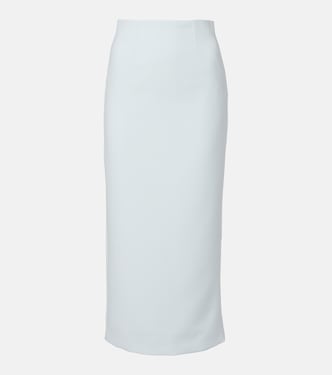 Caped satin crêpe midi skirt | Roland Mouret