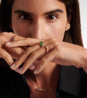 Bague Fireworks en or 18 ct et émeraudes | Suzanne Kalan