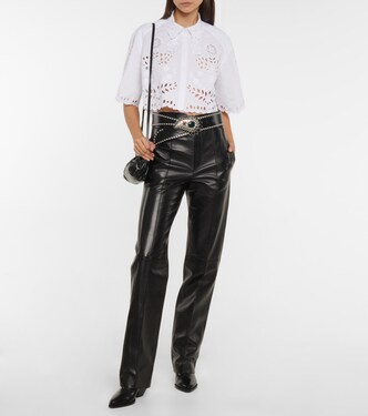 High-Rise-Hose Bilirokia aus Leder | Isabel Marant
