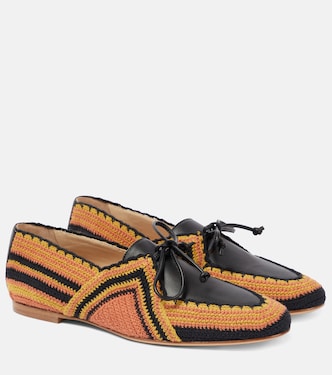 Hays leather-paneled crocheted loafers | Gabriela Hearst