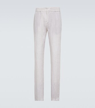 Pantalon droit Gadd en lin | Loro Piana
