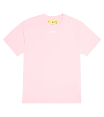Logo-print cotton T-shirt | Off-White Kids