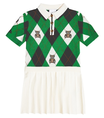 Vestido de lana y cachemir con Thomas Bear | Burberry Kids