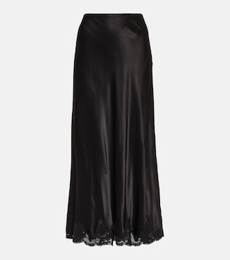 Lace-trimmed midi skirt | Rixo